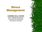 Stress Management - slide 1