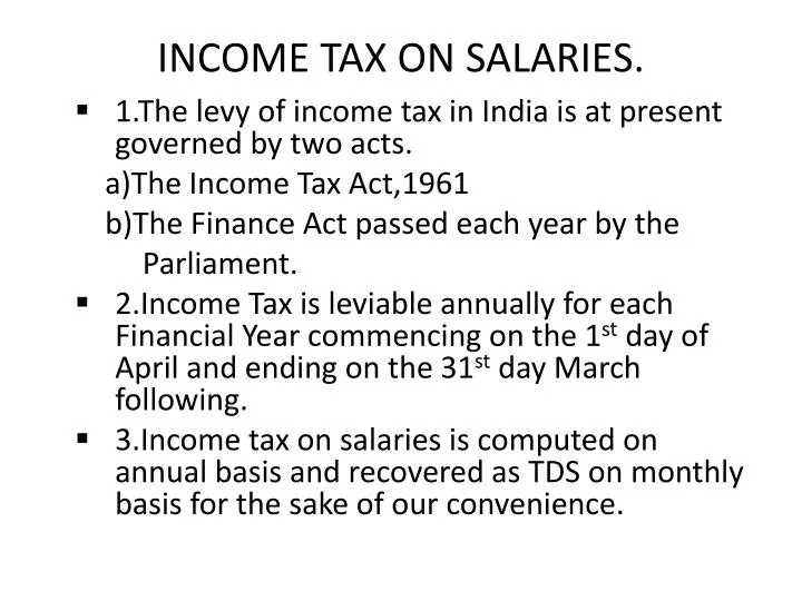 income tax on salaries
