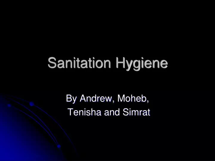 sanitation hygiene