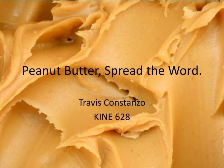 peanut butter spread the word