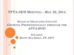 Understanding the APTA House of Delegates: Insights from the May 2014 Meeting - slide 1