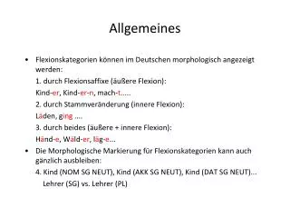 allgemeines