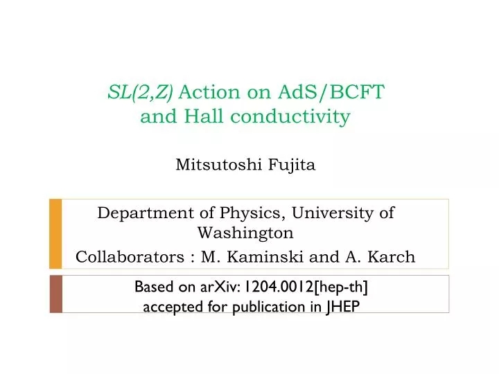 sl 2 z action on ads bcft and hall conductivity