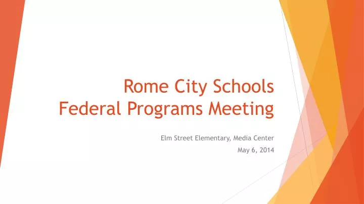 rome city schools federal programs meeting