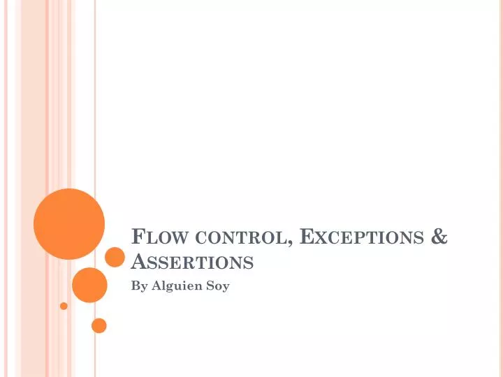 flow control exceptions assertions