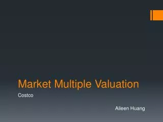 market multiple valuation