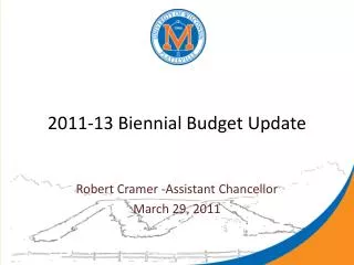2011-13 Biennial Budget Update