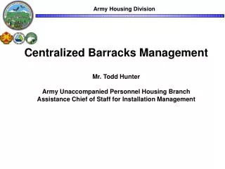 Centralized Barracks Management