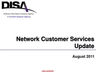 Network Customer Services Update