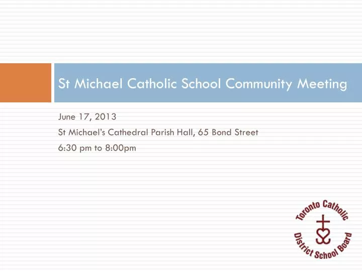 st michael catholic school community meeting