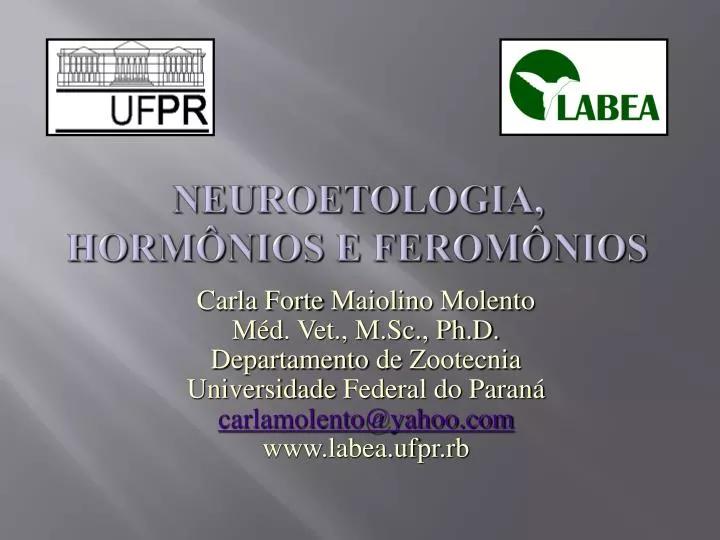 neuroetologia horm nios e ferom nios