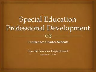 Special Education Professional Development