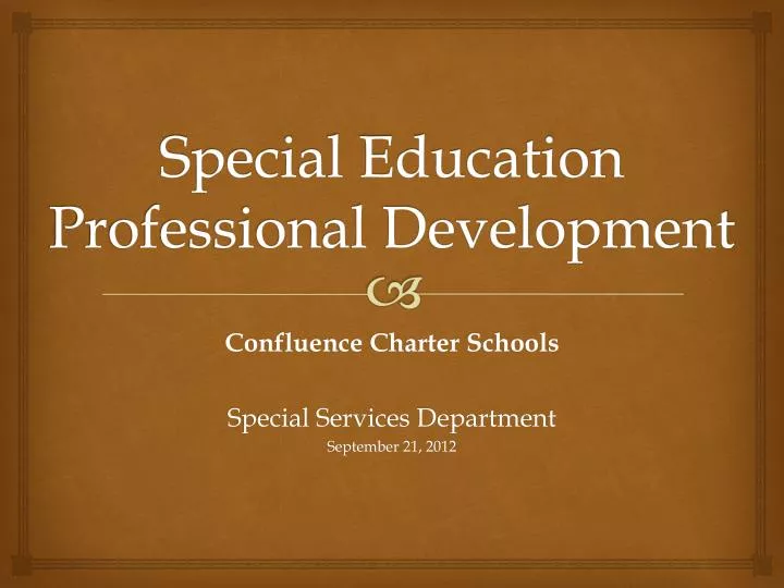 special education professional development