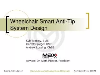 Wheelchair Smart Anti-Tip System Design