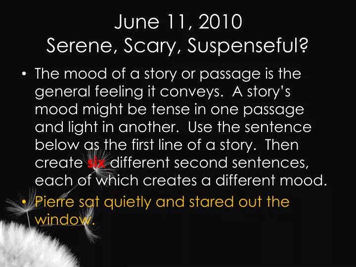 june 11 2010 serene scary suspenseful