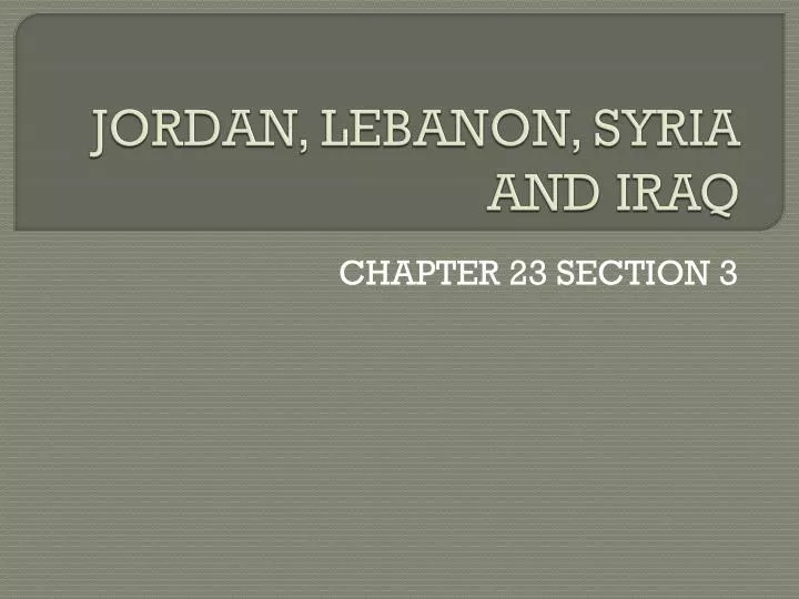 jordan lebanon syria and iraq