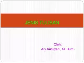 jenis tulisan
