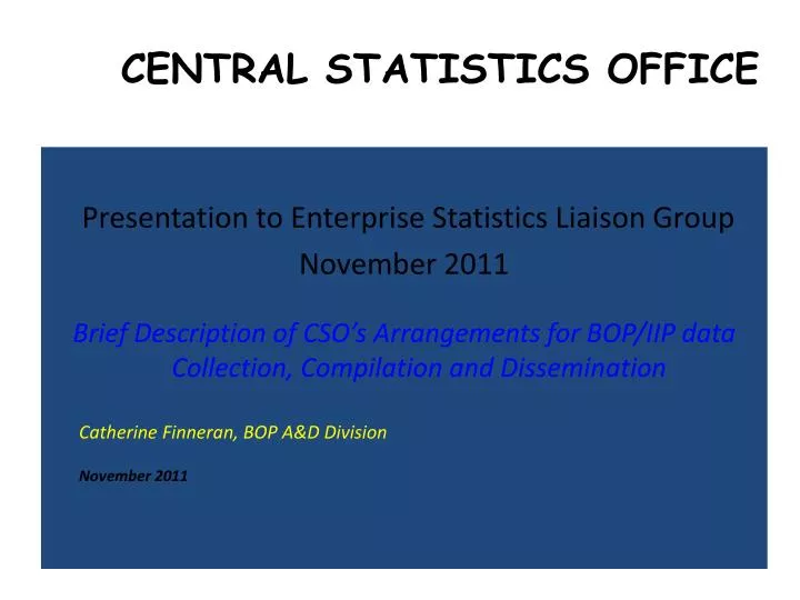 central statistics office