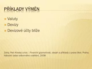 p klady v m n