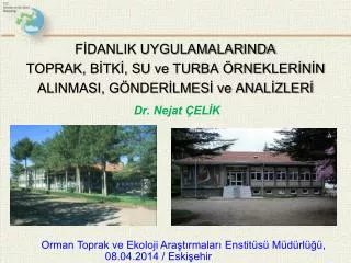 f danlik uygulamalarinda toprak b tk su ve turba rnekler n n alinmasi g nder lmes ve anal zler