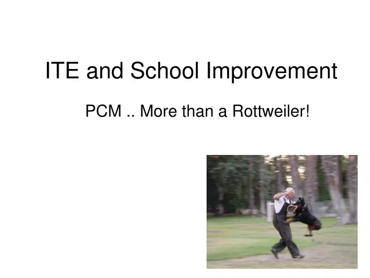 ite and school improvement