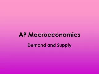 AP Macroeconomics