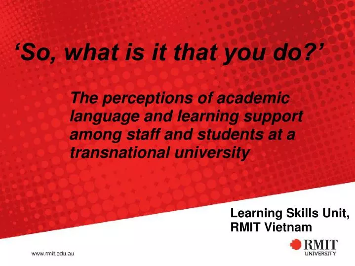 learning skills unit rmit vietnam