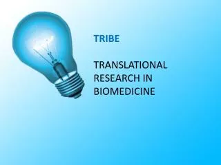 TRIBE TRANSLATIONAL RESEARCH IN BIOMEDICINE