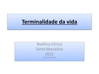 terminalidade da vida
