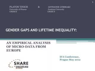 GENDER GAPS AND LIFETIME INEQUALITY: