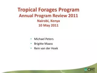 Tropical Forages Program