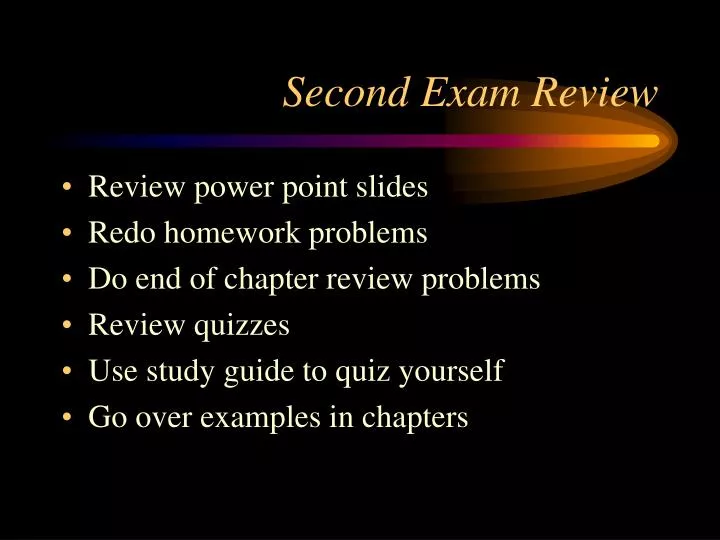 second exam review