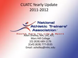 CUATC Yearly Update 2011-2012