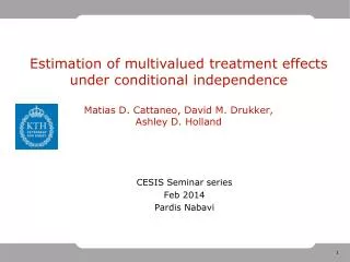CESIS Seminar series Feb 2014 Pardis Nabavi