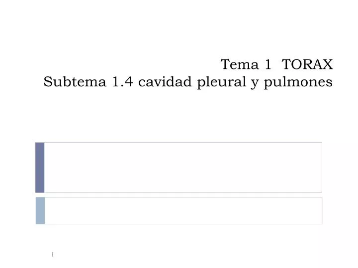 tema 1 torax subtema 1 4 cavidad pleural y pulmones