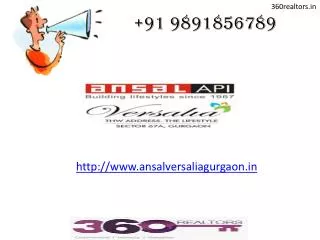 Ansal Versalia -3 & 4 BHK Luxury Floors @ Sec 67A