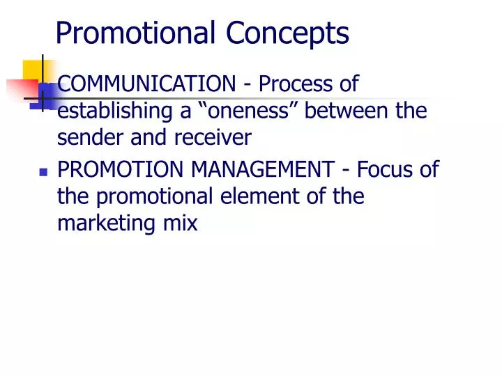 promotional concepts