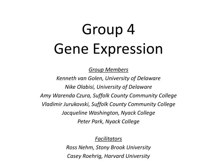 group 4 gene expression