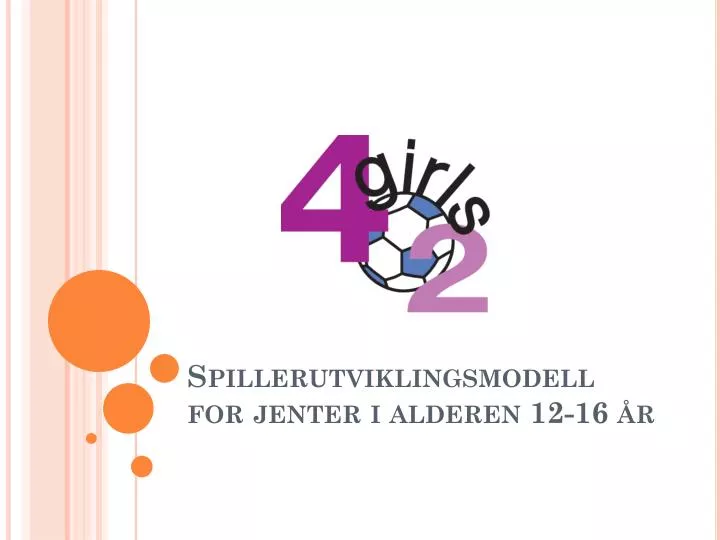 spillerutviklingsmodell for jenter i alderen 12 16 r