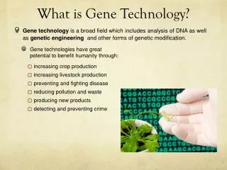 What is Gene Technology?