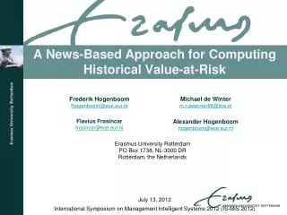 A News-Based Approach for Computing Historical Value-at-Risk