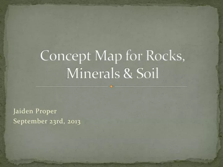 concept map for rocks minerals soil