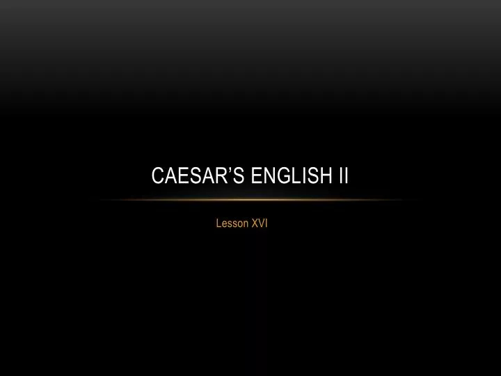 caesar s english ii