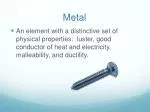 Metal - slide 1