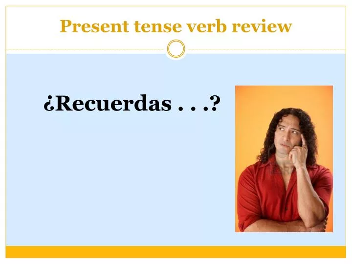 present tense verb review