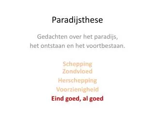 paradijsthese