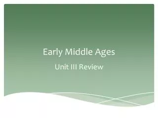 Early Middle Ages