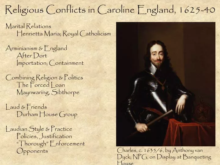 religious conflicts in caroline england 1625 40
