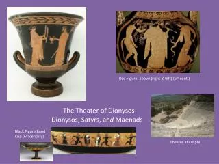 The Theater of Dionysos Dionysos, Satyrs, an d Maenads