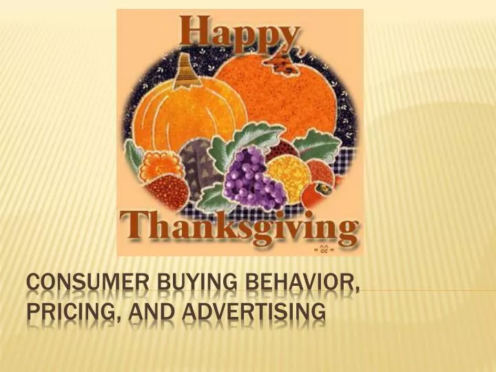 consumer buying behavior pricing and advertising
